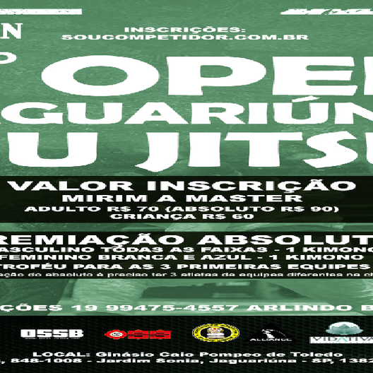 P0833-OPEN JAGUARIUNA DE JIU-JITSU 2 - EDICAO