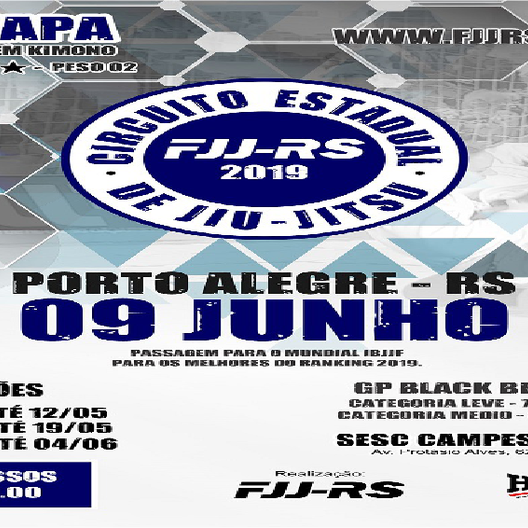 P0998-CIRCUITO ESTADUAL DE JIU-JITSU 2019 FJJ-RS 2 - ETAPA