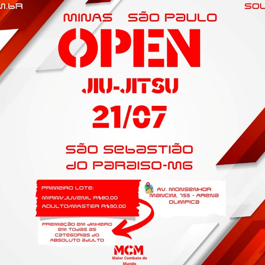 P2070-OPEN MINAS X SAO PAULO DE JIU-JITSU 1ª - EDICAO
