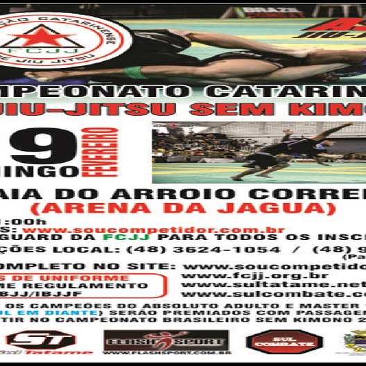 P0005-CAMPEONATO CATARINENSE DE JIU-JITSU SEM KIMONO 1 - EDICAO