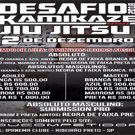 P0789-DESAFIO KAMIKAZE DE JIU-JITSU 2018 - EDICAO