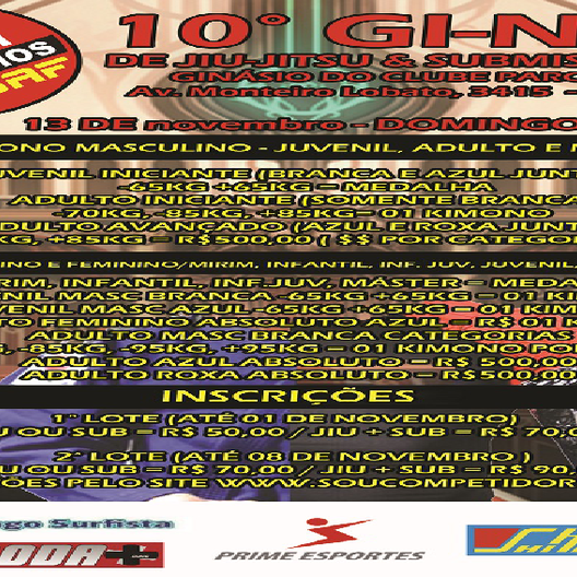 P0315-GI-NOGI ORGAF DE JIU JITSU E SUBMISSION ### 10 - EDICAO