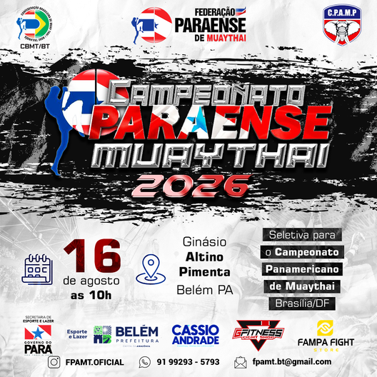 P2736-CAMPEONATO PARAENSE DE MUAY THAI 2026 - EDICAO