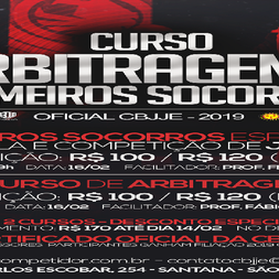 P0915-CURSO DE PRIMEIROS SOCORROS E ARBITRAGEM OFICIAL CBJJE 2019 - EDICAO