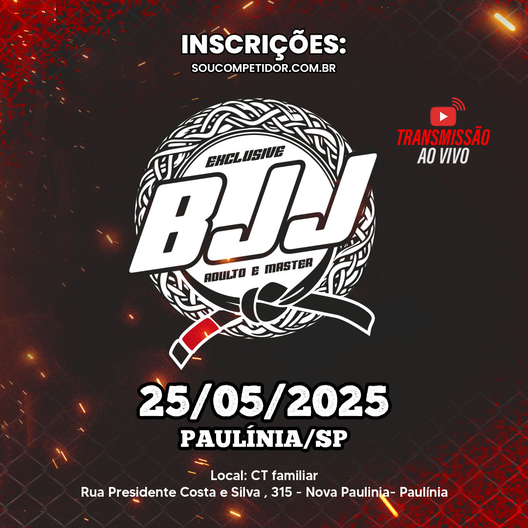 P2332-EXCLUSIVE BJJ ADULTO E MASTER 1ª - EDICAO
