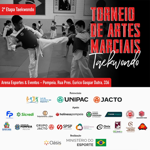 P2829-TORNEIO DE ARTES MARCIAIS TAEKWONDO 2 - ETAPA