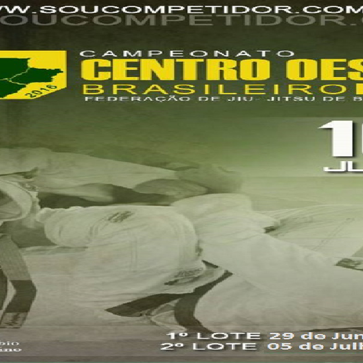 P0283-CAMPEONATO CENTRO-OESTE BRASILEIRO DE JIU JITSU 2016 - EDICAO