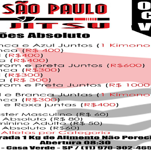 P0128-COPA SAO PAULO DE JIU-JISTU 6 - EDICAO