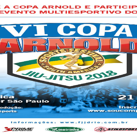 P0686-COPA ARNOLD CLASSIC SOUTH AMERICA DE  JIU-JITSU  2018 - EDICAO