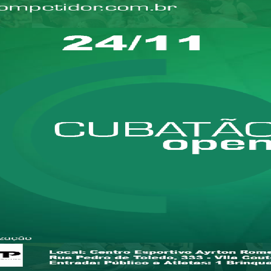 P1077-CUBATAO OPEN 1 - EDICAO